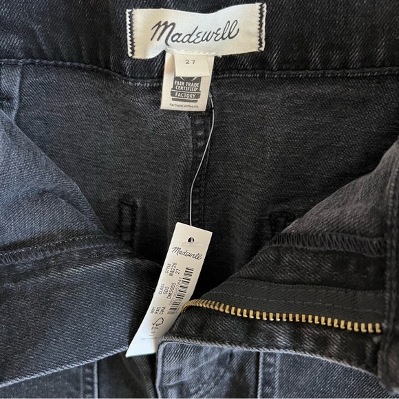 Madewell Jean Midi Skirt Stretch Straight Demim Black Cadman Wash - Picture 9 of 14